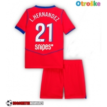 Otroške Nogometnih dresov Paris Saint-Germain Lucas Hernandez #21 Tretji 2025-26 Kratki rokavi (+ hlače)